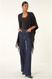 Sparkly Diamond Knit Poncho