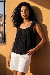 Textured Frill Sleeve Cami Top
