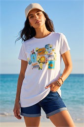 Dusk Graphic Print Stretch T-Shirt