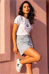Dusk Cotton Cherry Stretch T-Shirt