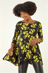 Floral Print Hanky Hem Top