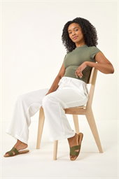 Petite Pull On Woven Trouser