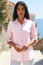 Contrast Button Detail Shirt
