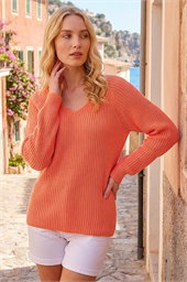 V-Neck Boyfriend Knit Jumper