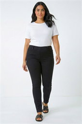 Curve Elastic Waist Stretch Denim Jegging