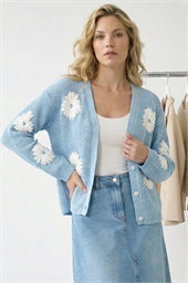 Daisy Detail Knit Cardigan