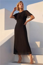 Flutter Sleeve Midi Dress