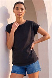 Plain Stretch Cotton Jersey T-Shirt