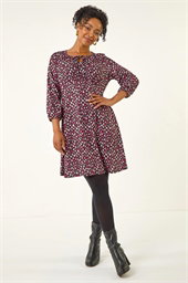 Petite Spot Tie Front Dress
