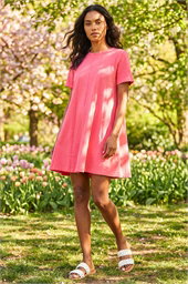 Cotton Panelled Swing Stretch Dress