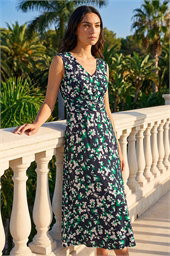 Floral Twist Front Dress