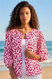 Petite Ditsy Floral Button Up Blouse