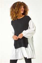 2 in 1 Yoke Knitted Jumper