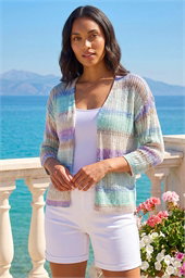 Ombre Longline Knit Cardigan