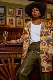 Jacquard Knit Cardigan