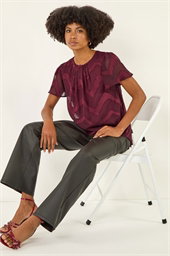 Jacquard Zig Zag Top