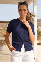 Petite Buttoned Up Cardigan