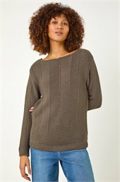 Melange Chevron Knit Jumper