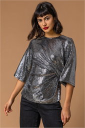 Sparkly Twist Waist Top