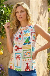 Holiday Print Vest Top
