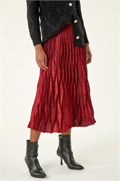 Foil Pleated Skirt