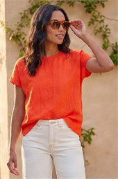 Buttoned Back Shell Top