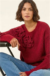Chunky Floral Knit Jumper