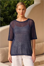 Oversized Textured Stretch Top