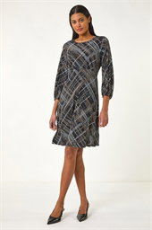 Abstract Linear Stretch Dress