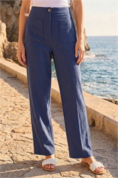 Petite Stripe Bengaline Stretch Trouser