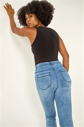 31" Denim Stretch Elastic Waist Jegging