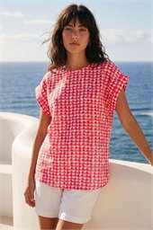 Spotted Dot Print Shell Top