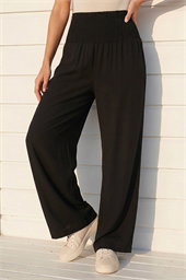 Shirred Wide Leg Trouser