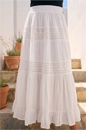 Lace A-Line Midi Skirt