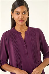 Pintuck Jersey Stretch Top