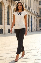Bow Front Frilled Top