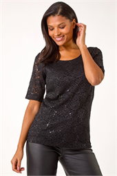 Lace Short Sleeve T-Shirt