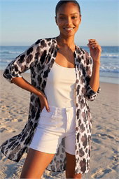 Animal Print Longline Blouse