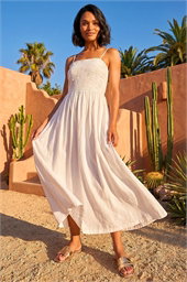 Dusk Floral Embroidered Midi Dress