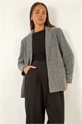 Petite Herringbone Pocket Blazer