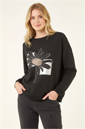 Floral Print Stretch Top