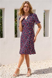 Floral Side Button Dress