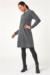 Petite Collared Knit Shift Dress