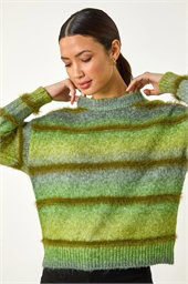 Ombre Stripe Knit Jumper