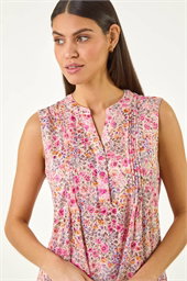 Floral Burnout Vest Top