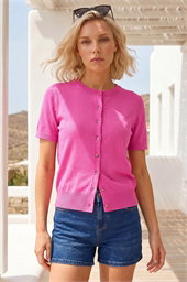 Petite Buttoned Up Cardigan
