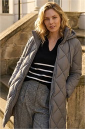 Diamond Quilt Padded Coat
