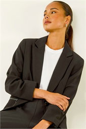 Petite Zip Pocket Stretch Blazer