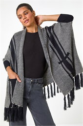 Abstract Print Knit Coverup
