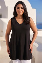 Curve Plain V-Neck Vest Top